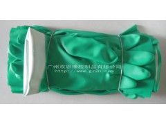 供應廣州A級出口綠色耐酸堿耐油綠色丁腈手套-- 廣州雙恩橡膠制品有限公司銷售部