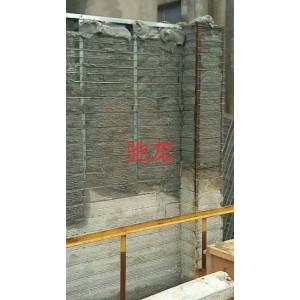 有筋擴(kuò)張網(wǎng)墻體澆注完成